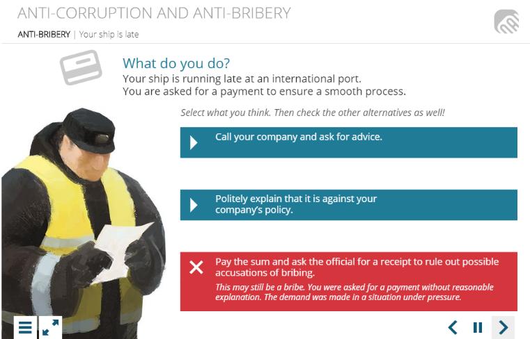 Anti-corruption and anti-bribery Training