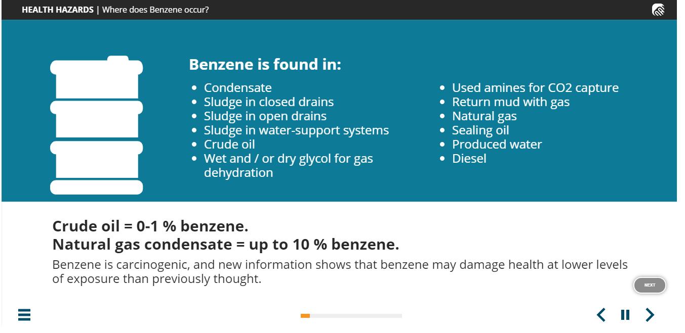 Benzene Exposure Training