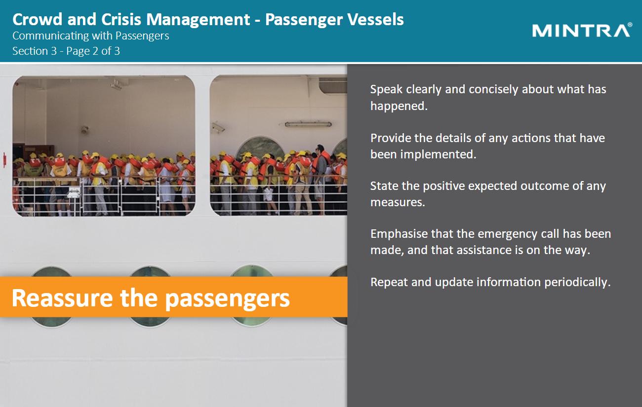 Crowd and Crisis Management – Passenger Vessels Training