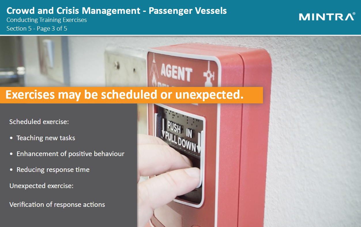 Crowd and Crisis Management – Passenger Vessels Training 5