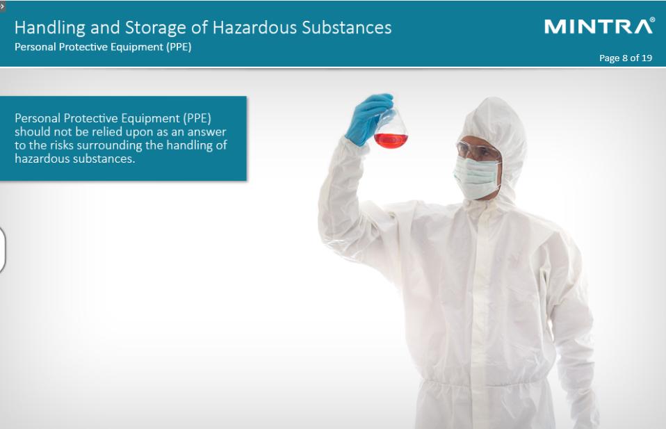 Handling and Storage of Hazardous Substances Training