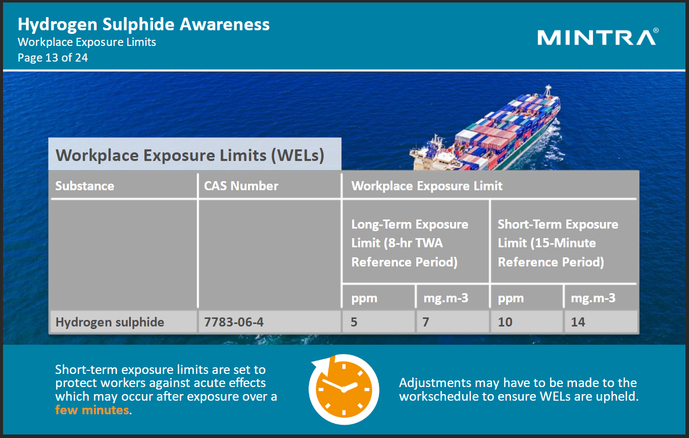 Hydrogen Sulphide (Maritime) Awareness Training 3