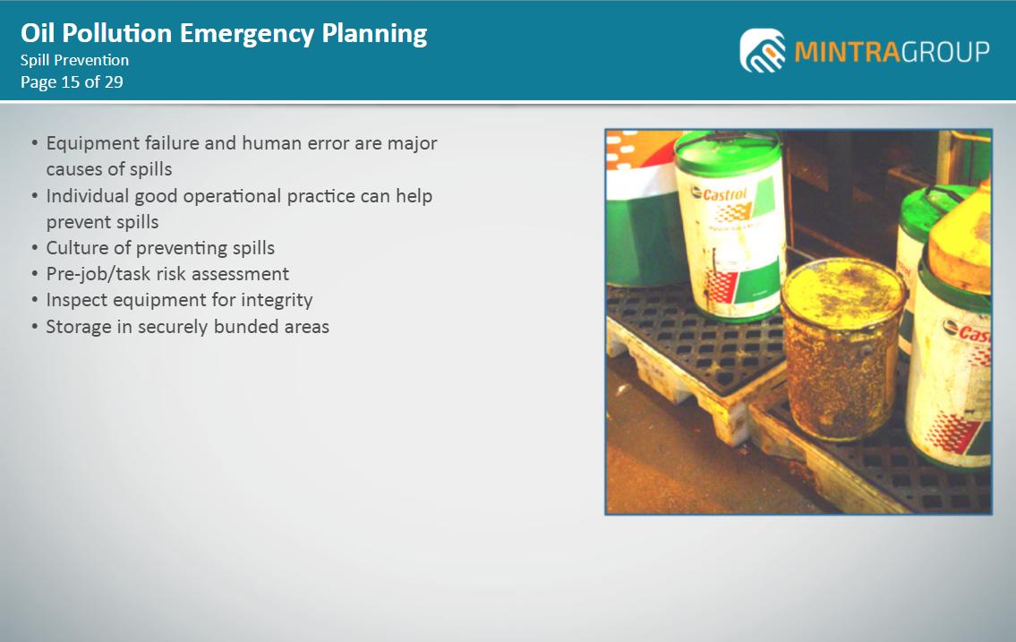 Oil Pollution Emergency Planning Training