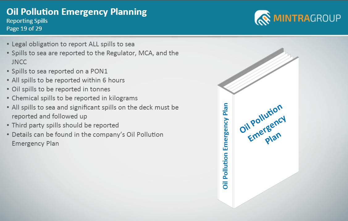 Oil Pollution Emergency Planning Training