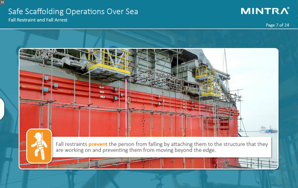 Safe Scaffolding Operations over Sea Training