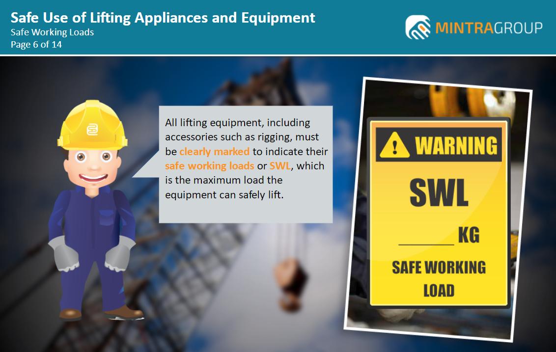 Safe Use of Lifting Appliances and Equipment Training