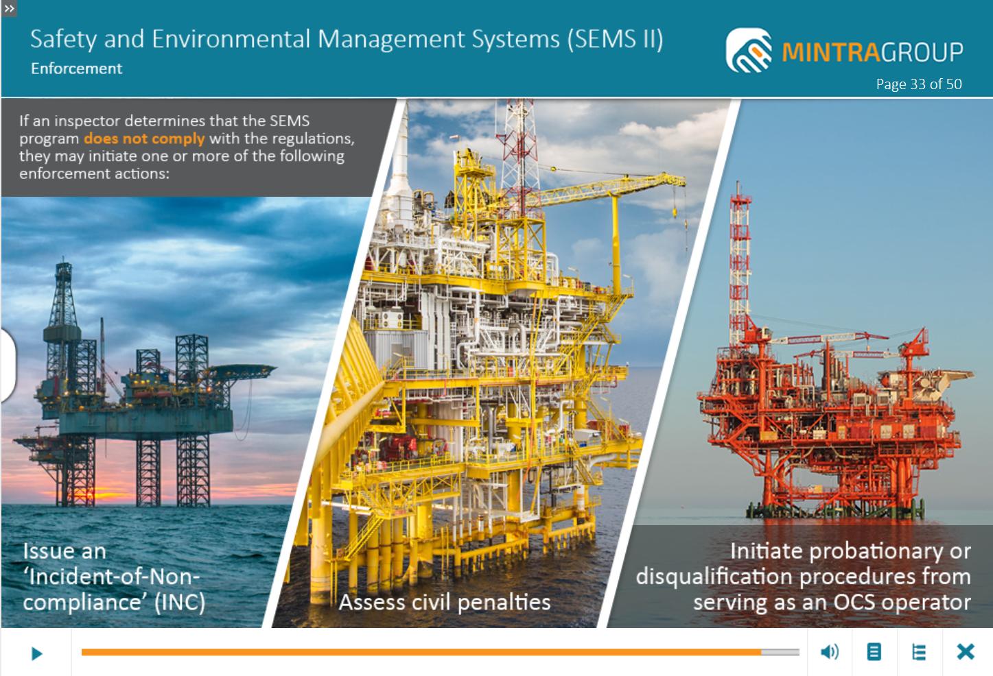 Safety and Environmental Management Systems (SEMS) (US) Training